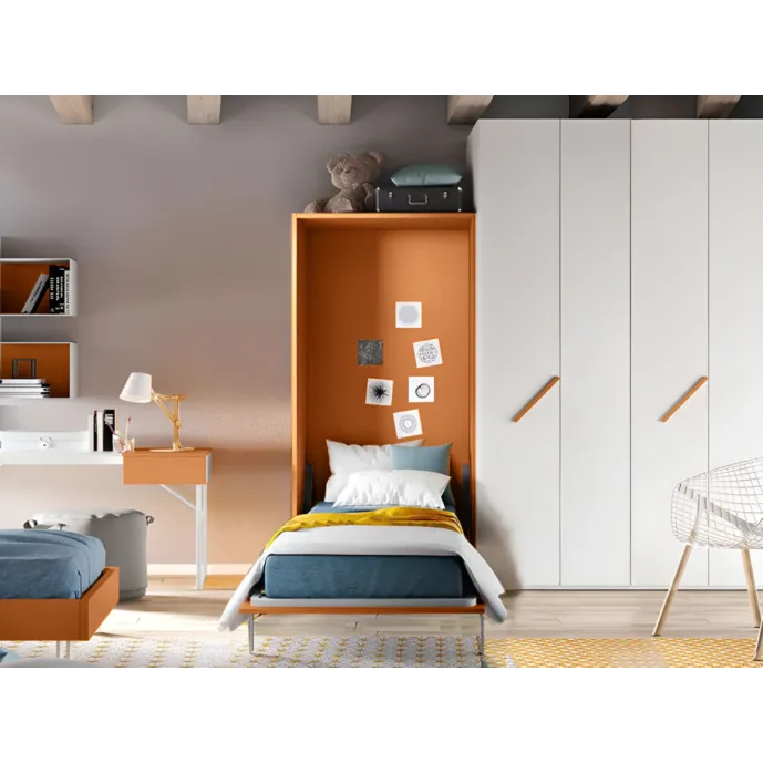 letto a scomparsa terracotta