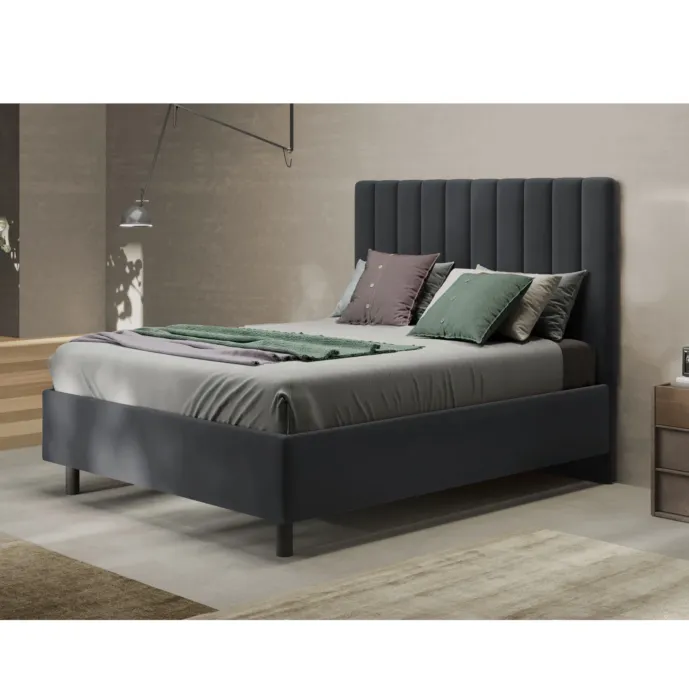Letto matrimoniale colore Grigio grafite