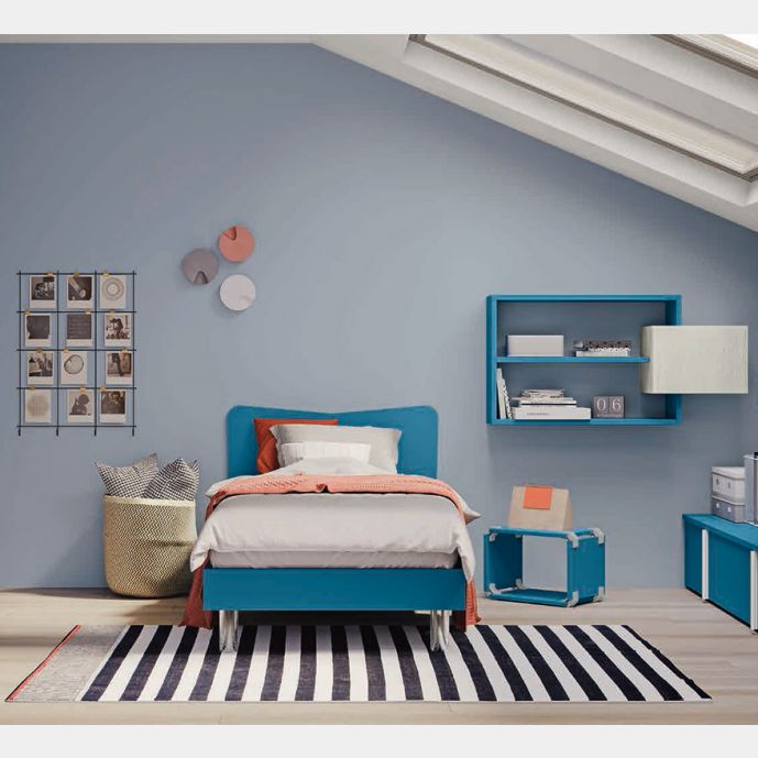 Letto piazza e mezza Cadaques con piedini trasparenti