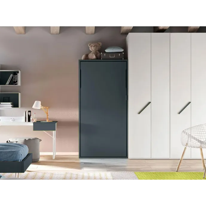 letto scomparsa blu