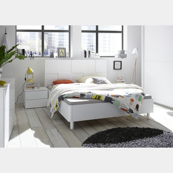 letto contenitore bianco opaco