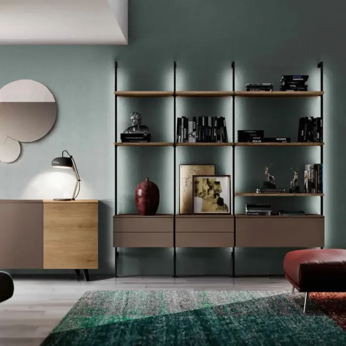 libreria con telaio