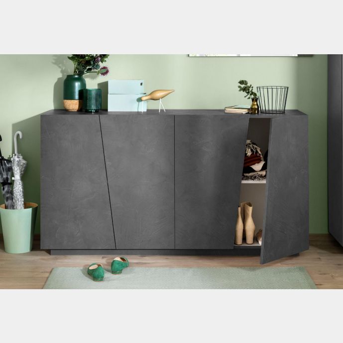 Madia credenza piccola, 4 ante Ardesia