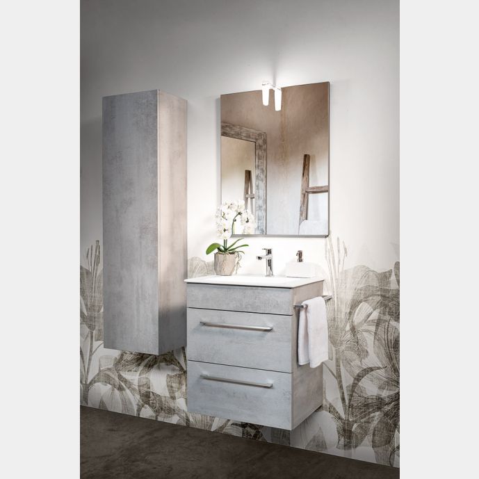 Mobile da bagno sospeso con lavabo integrato, Jog 1 Bis