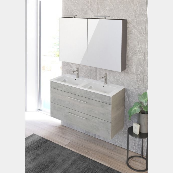 Mobili per bagno doppio lavabo L.118, Jog 38