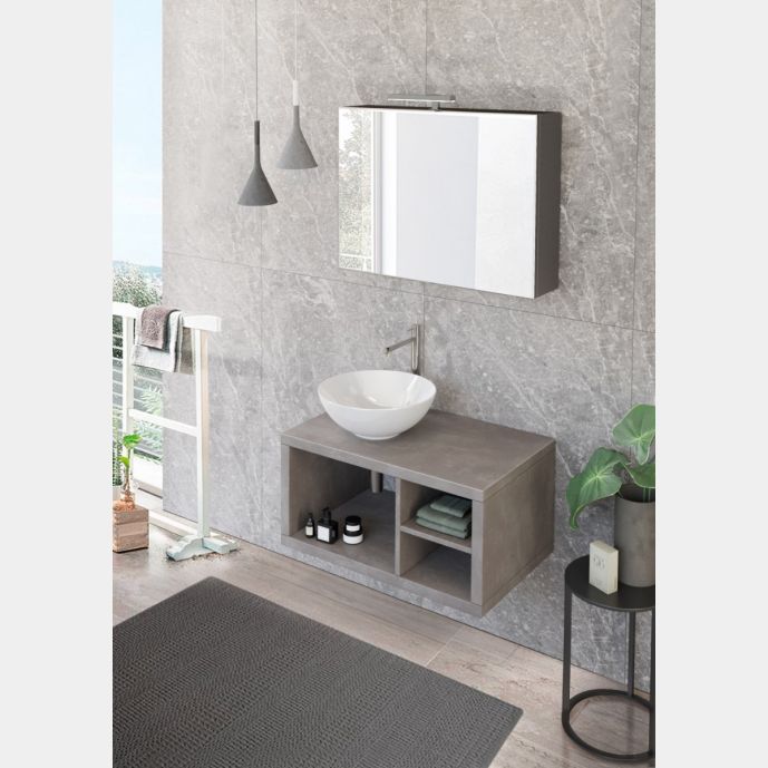 Mobile bagno sospeso L.80 con ripiano, Niagara 27