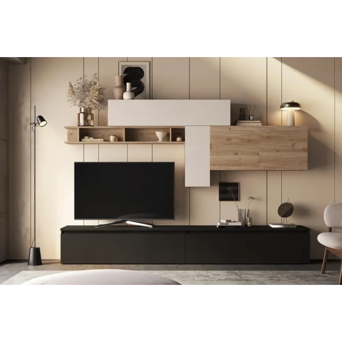 parete moderna legno chiaro