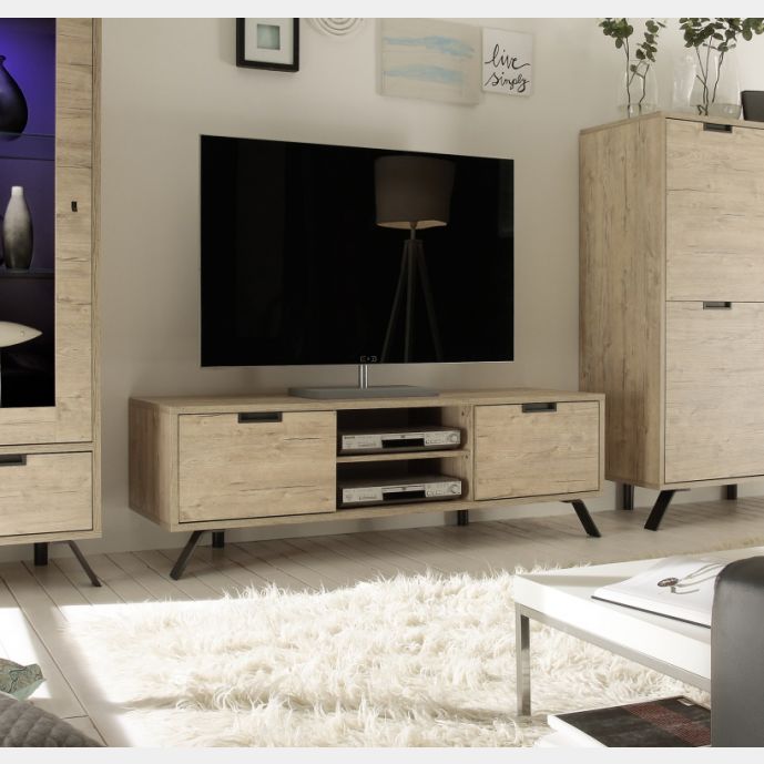 Mobili porta tv alti, porta tv "Wood" Moderno di Design, 156x51 cm