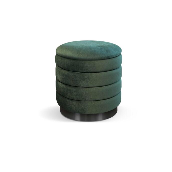 pouf in velluto verde