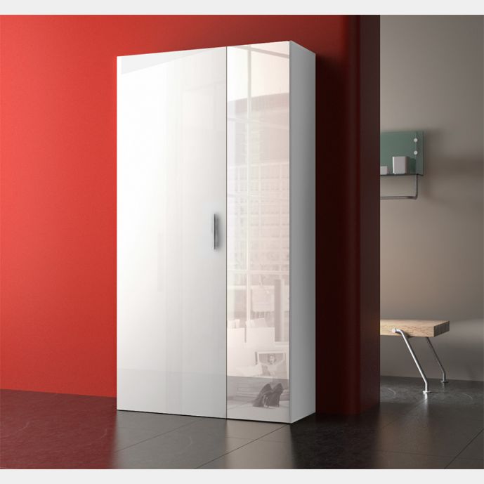 LIBRERIA CON SCARPIERA A SPECCHIO BIANCO FRASSINO MOD. ARTIS 2 - Grand  Arredo Mobili