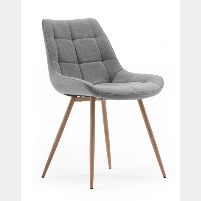 Sedie Nordik di design, colore grigio chiaro