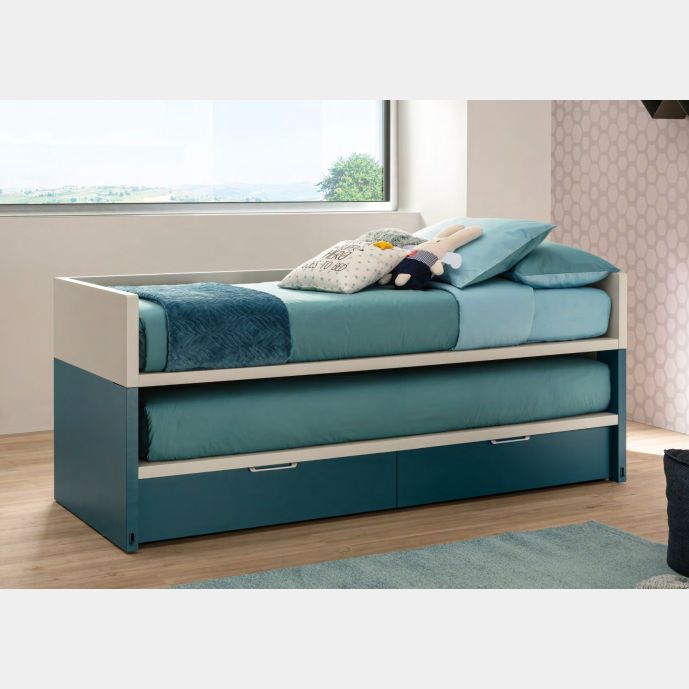 Letto multifunzionale Space Moretti Compact, 2 posti letto con cassetti