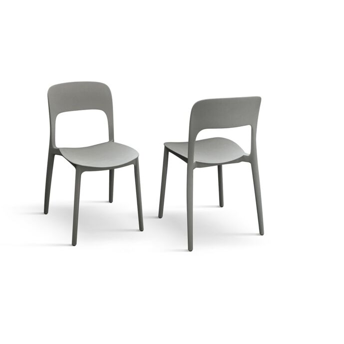 Sedia in polipropilene colore Grigio