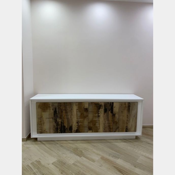 Credenza per soggiorno bianca e pero