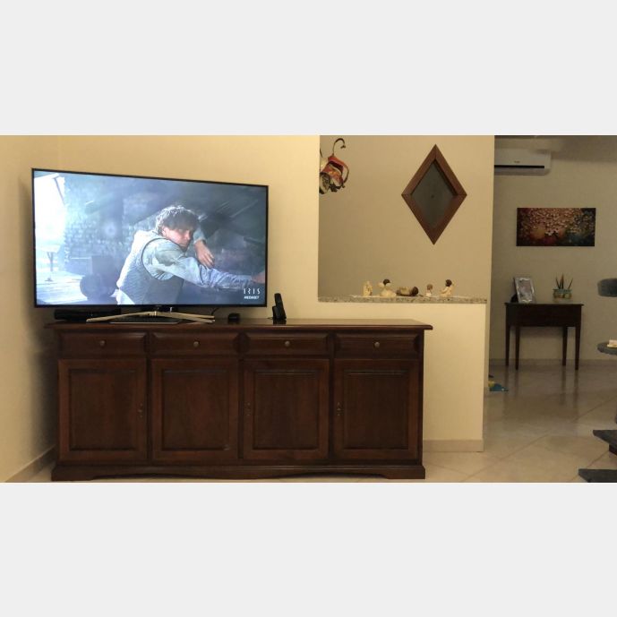 Credenza 4 porte e 4 cassetti, stile arte povera