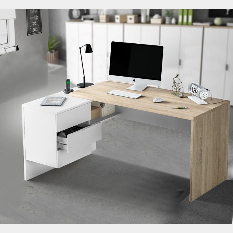 Tavolo Scrivania 90 cm Rovere con Cassetto Porta Pc Cameretta Scrittorio  Ufficio