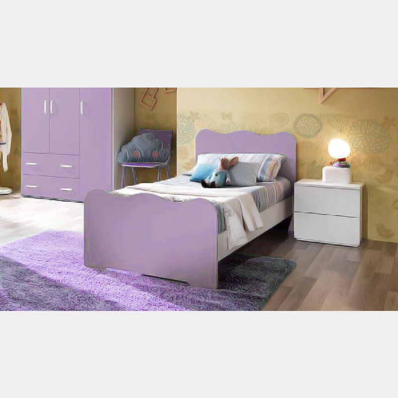 LETTO - Testata letto singolo in legno con il nome di bambino Linea BABY  HOME