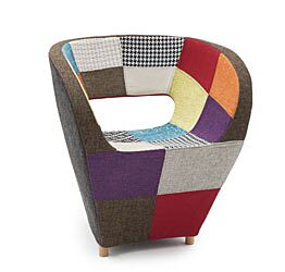 Sedia in tessuto patchwork