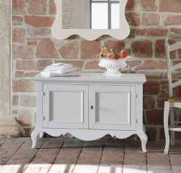 Credenza in legno, finitura zinco, shabby chic