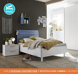 Letto singolo Like in legno Blu