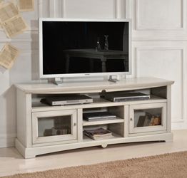 Porta TV in legno, grigio patinato - cm 170X69