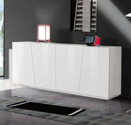 Madia credenza 4 ante bianco lucido