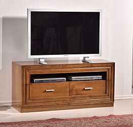 Base porta TV in legno, noce chiaro - cm 130