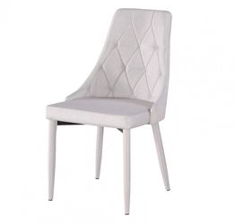 Sedia di Design in tessuto colore grigio con rombi