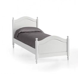 Letto Provenzale singolo - legno laccato bianco