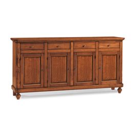 Credenza in legno massello, noce, arte povera - cm 196x96