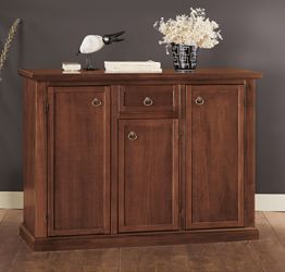 Credenza in legno finitura noce, arte povera - cm 120x88