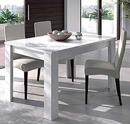 Tavolo bianco lucido allungabile 140 cm