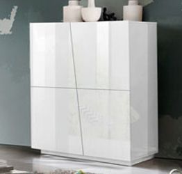 Madia credenza alta 4 ante bianco lucido