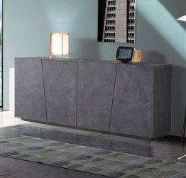 Madia credenza 4 ante in finitura ardesia