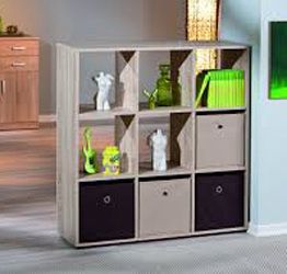 Libreria nove vani quadrati / rovere