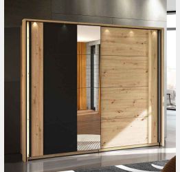 armadio moderno rovere scuro, stile industry