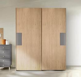 Armadio scorrevole Rovere oak e Grigio titanio