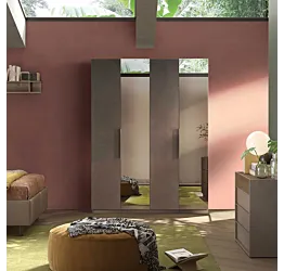armadio specchi bronzati