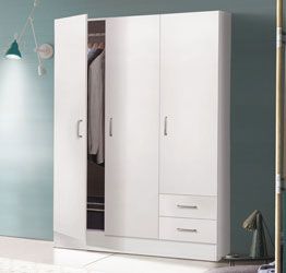 Armadio multiuso, 2 ante, 8 ripiani, rovere sonoma, made in Italy