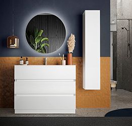 mobile con cassetti per bagno bianco