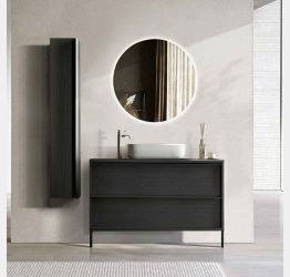 bagno nero 110 cm a terra