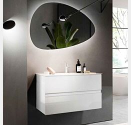 Mobile bagno sospeso, 2 cassetti, L.82 cm