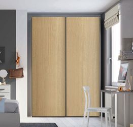 Armadio 2 ante scorrevoli H.257 L.178, finitura Rovere Oak