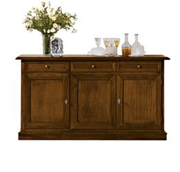 Credenza in legno finitura noce, arte povera - cm 156x85