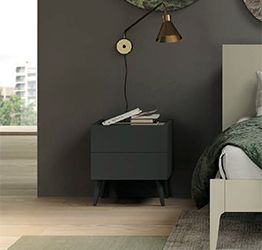 Coppia di comodini, coppia di comodini, set di comodini in rovere naturale  con cassetti a chiusura ammortizzata, coppia di comodini, contenitore per camera  da letto -  Italia