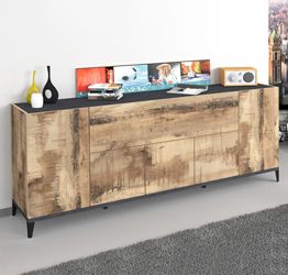 Credenza moderna 200 cm Pero e Ardesia