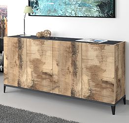 Credenza 4 ante Pero e Ardesia