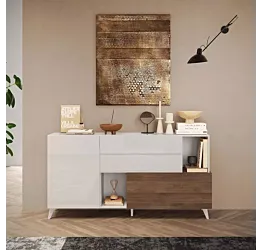 credenza con piedini bianca piccola