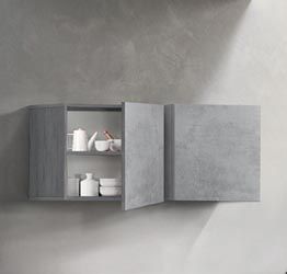 Pensile cubo per cucina sospeso, Beton