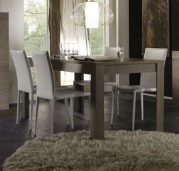 Tavolo fisso moderno e di design, rovere grigio